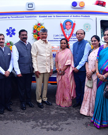 Parvathaneni Foundation Donates ( ICU on wheels) to Andhra Pradesh State Government
